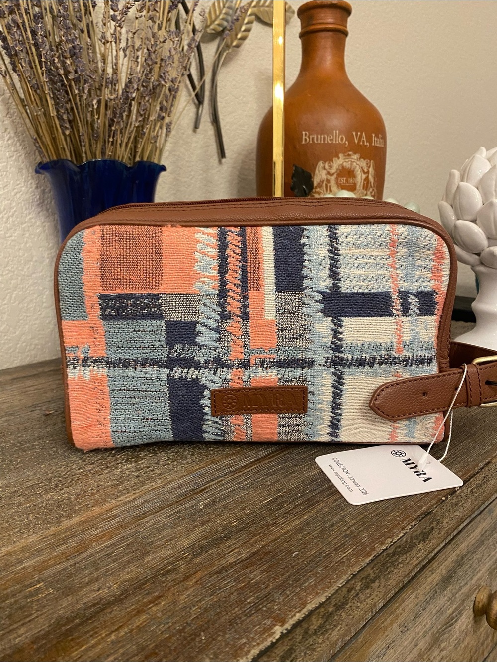 NWT Myra Bag Nomad North Men's Pouch In Vintage Coral
